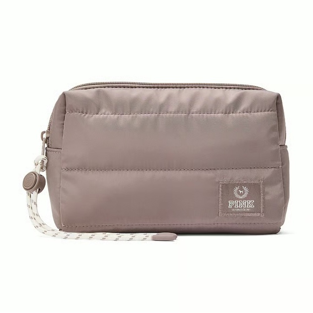 NWT VS Victoria’s Secret Pink Iced Espresso Makeup Bag and Cardholder Wallet Set